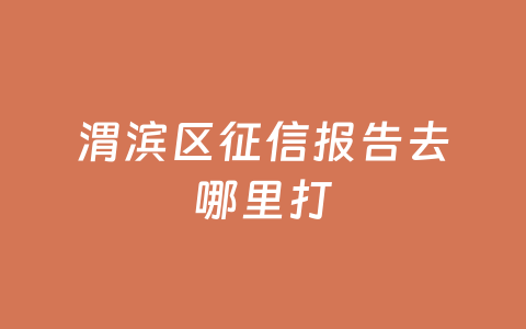 渭滨区征信报告去哪里打