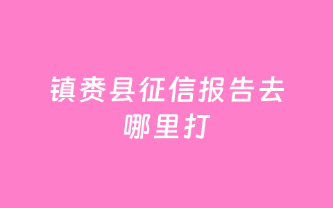 镇赉县征信报告去哪里打
