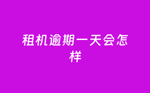 租机逾期一天会怎样
